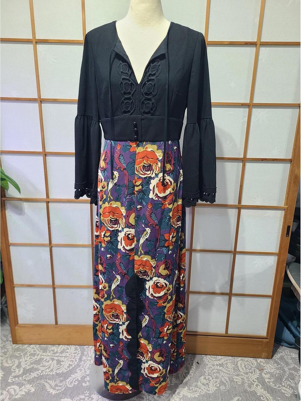 Modcloth x Anna Sui Rooted In Retro Maxi Dress